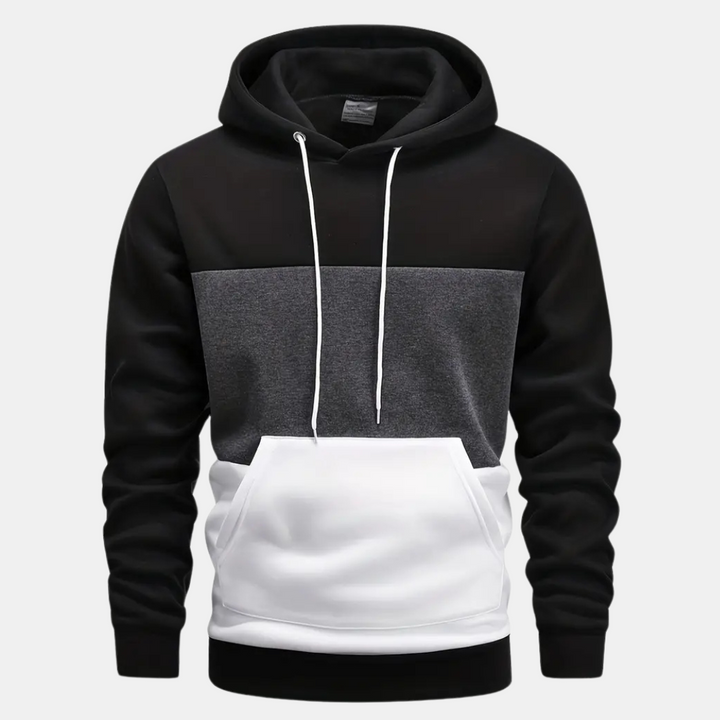 Levoire | Couleur sweat à capuche Noir-blanc