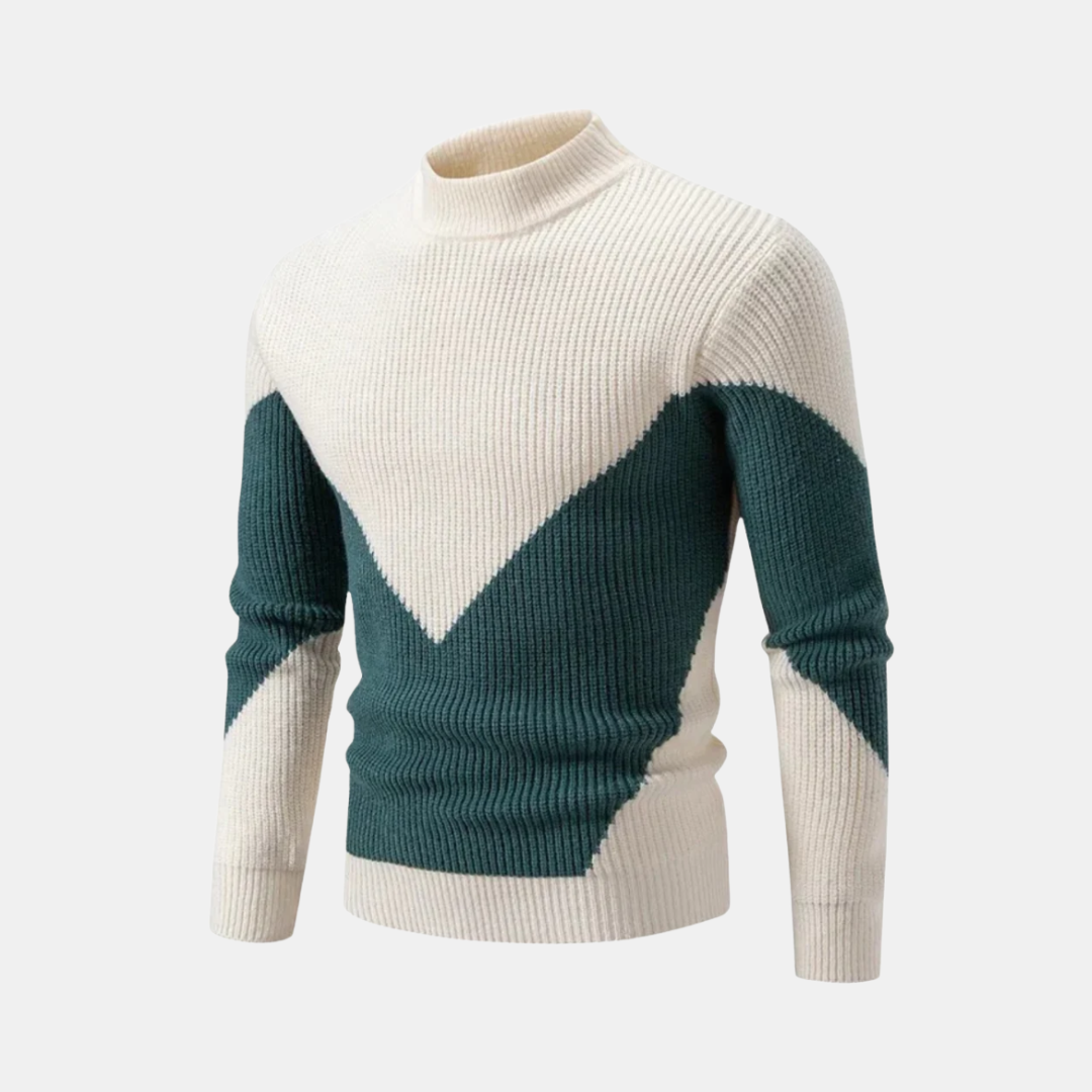 Levoire | Pull Premium Femme Losange vert