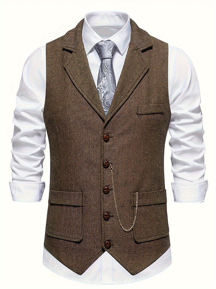 Levoire | Gilet Rétro Avec Motifs Marins Couleur du café