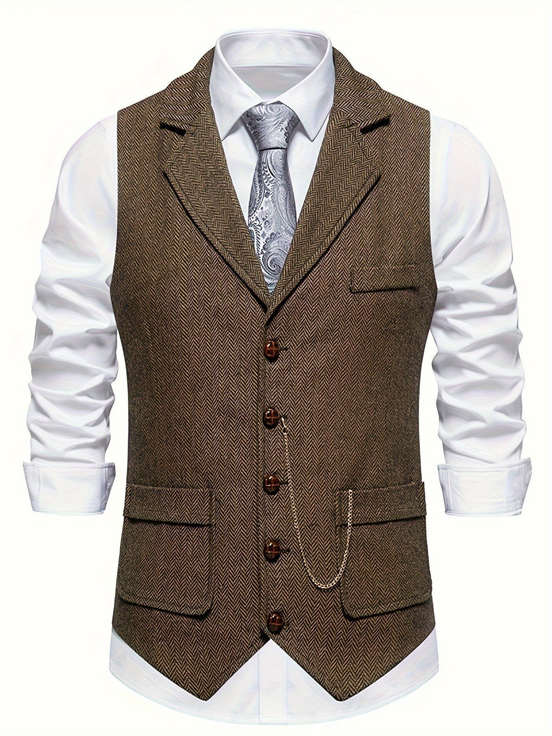 Levoire | Gilet Classique Pour Hommes Café