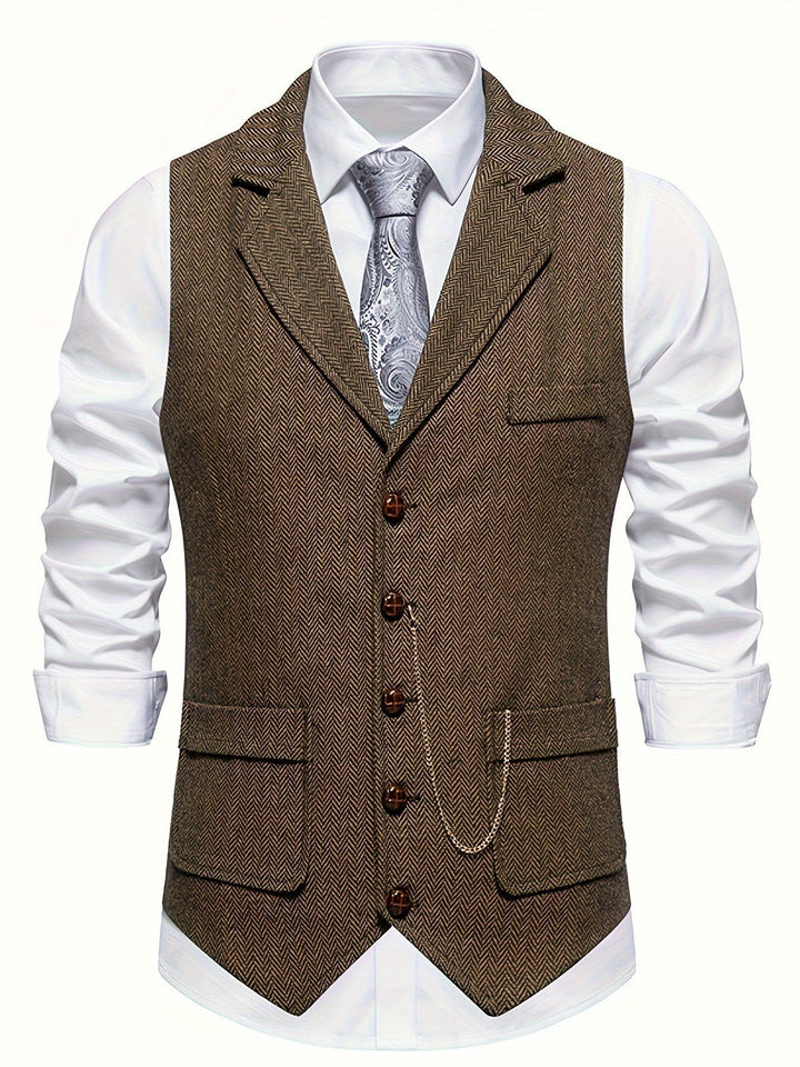 Levoire | Gilet Classique Pour Hommes Café