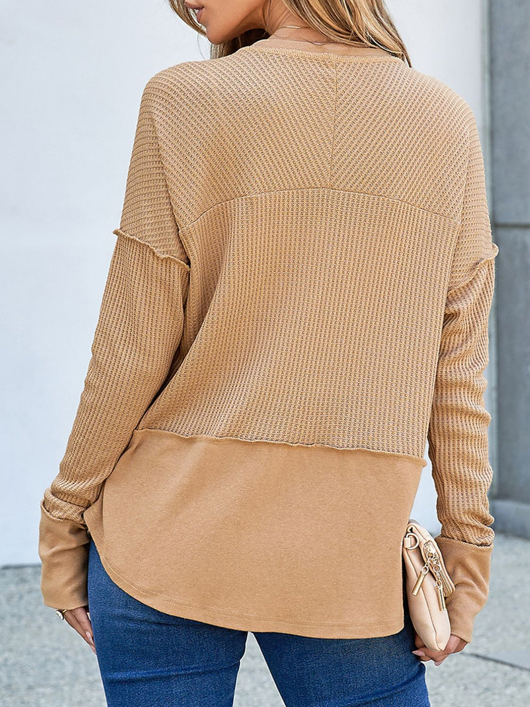 Levoire | T-shirt à manches longues en tricot waffle