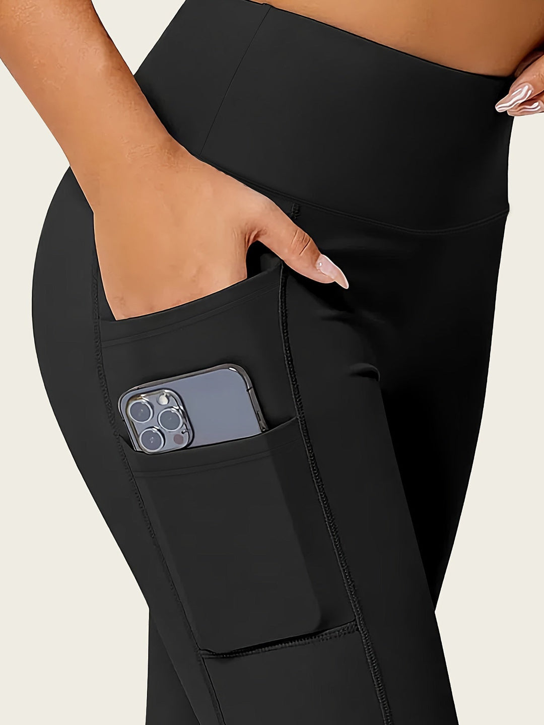 Levoire | Pantalons De Yoga Unis Avec Poche Et Haute Élasticité