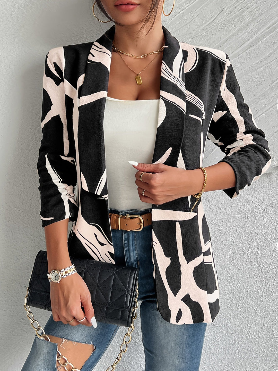 Levoire | Blazer Avec Un Motif Abstrait Et Des Revers