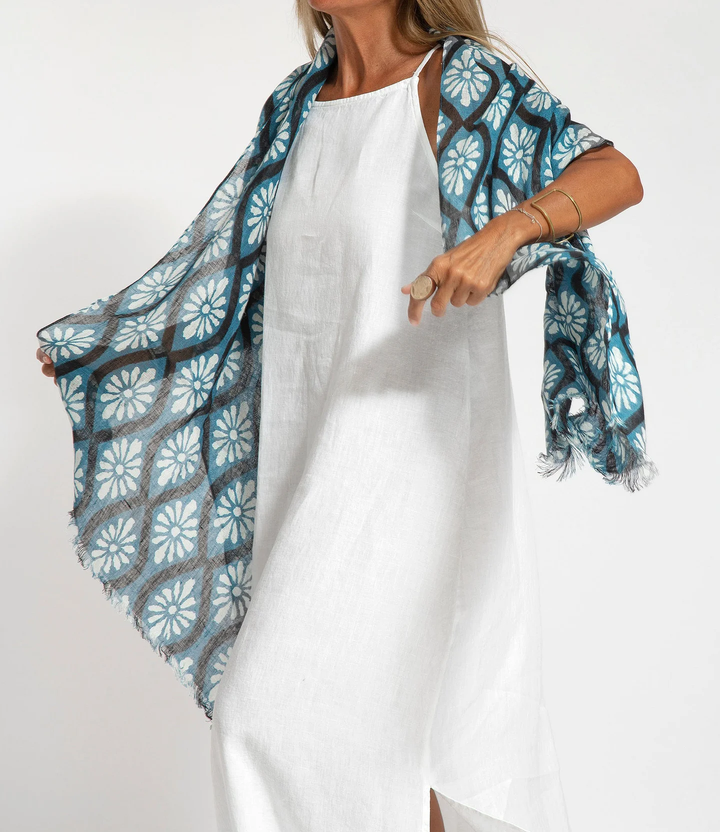 Levoire | Élégante Robe Longue Sans Manches en Coton et lin de Couleur Unie
