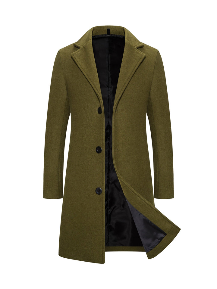 Levoire | Trench-Coat Mi-Homme À Poche Poitrine Unique vert olive