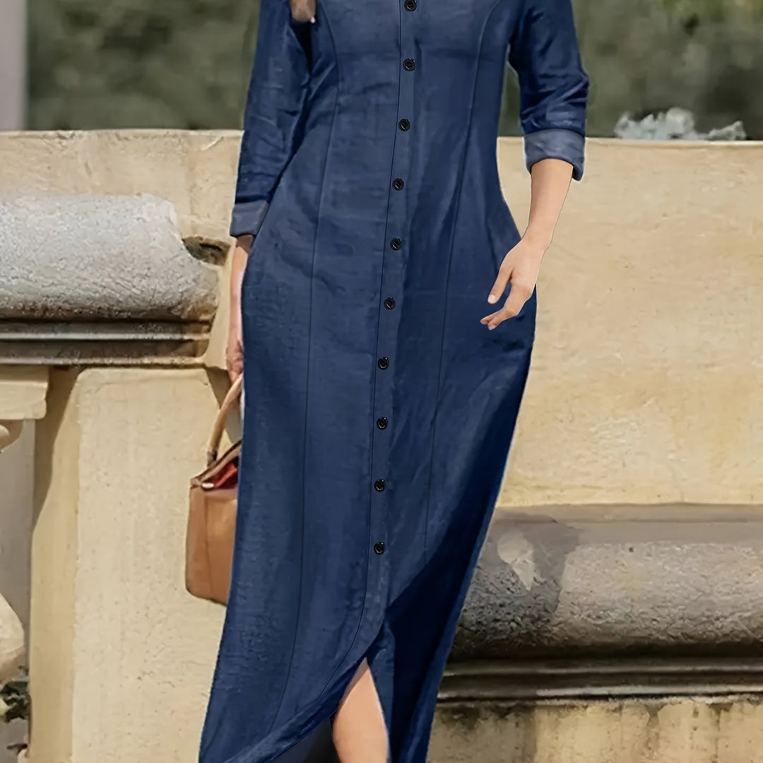 Levoire | Robe Maxi Bleu Foncé