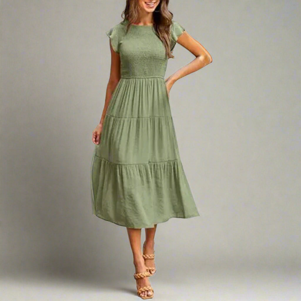 Levoire | Robe Élégante Et Aérée Pour Chaque Occasion Vert