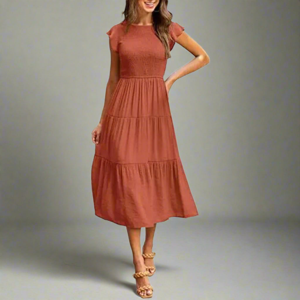 Levoire | Robe Élégante Et Aérée Pour Chaque Occasion Orange