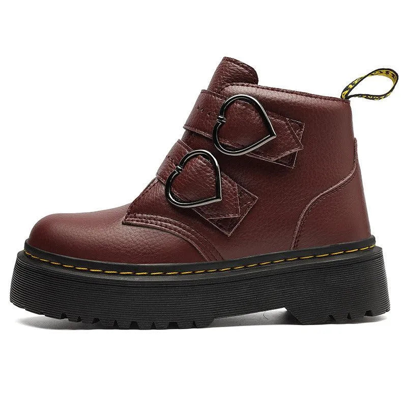 Levoire | Bottes pour femmes avec des boucles en forme de cœur Rot