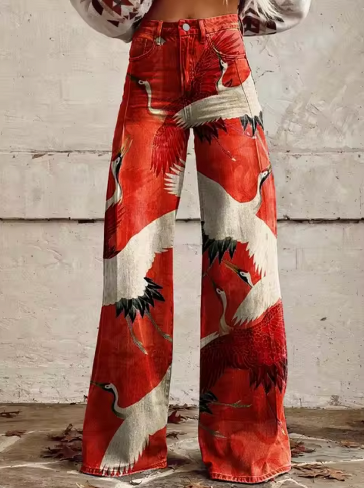 Levoire | Pantalon Taille Haute Stylé Avec Des Motifs Uniques Stil1