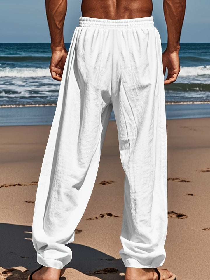 Levoire | Pantalon De Plage Pour Hommes En Coton Avec Cordons