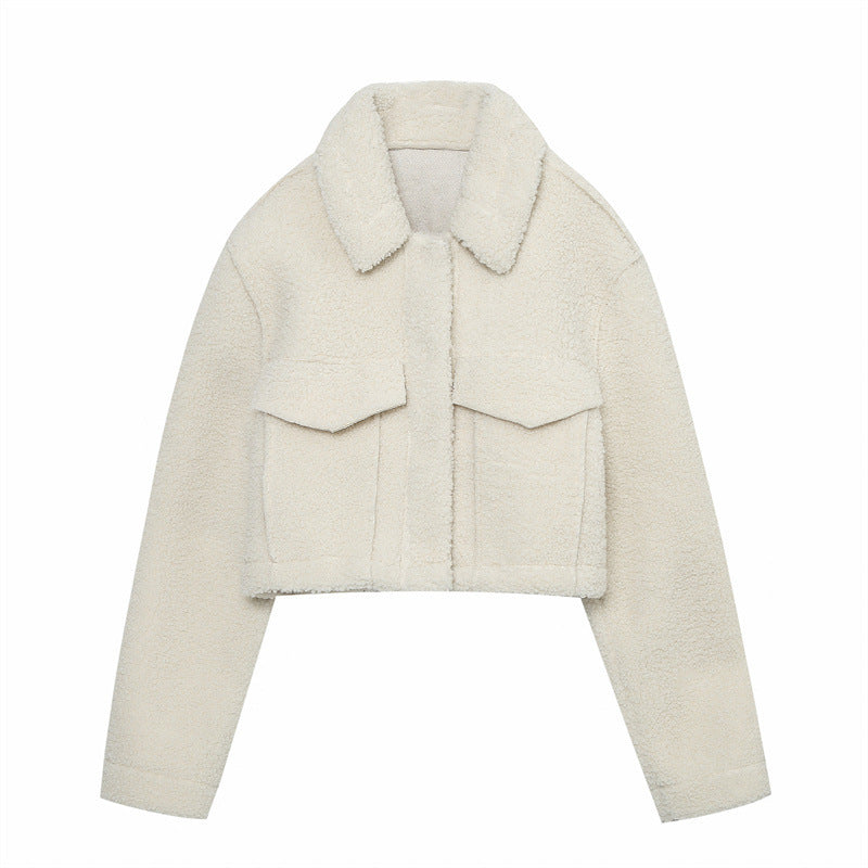 Levoire | Veste Fleece Boutons Femme Blanc