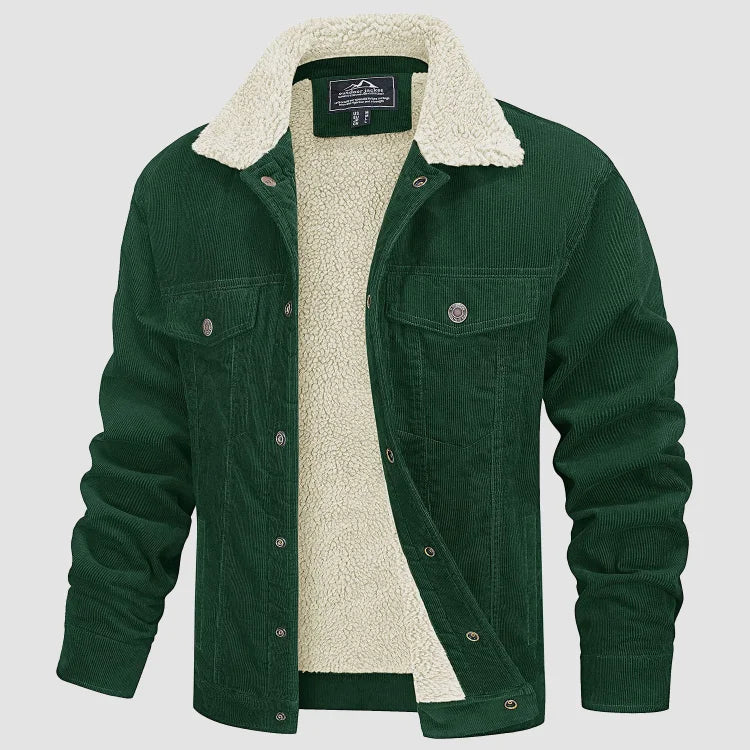 Levoire | Veste En Velours Élégante Et Confortable Pour Hommes Vert