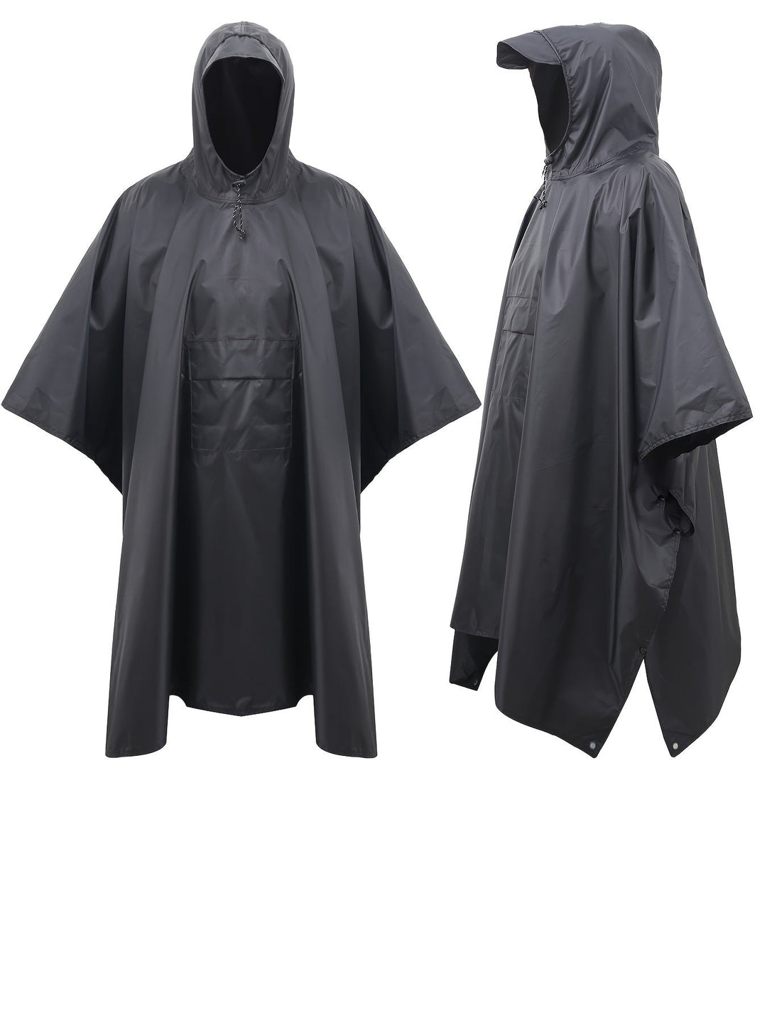 Levoire | Veste De Pluie Légère Imperméable Avec Capuche Et Poche Noir Une taille