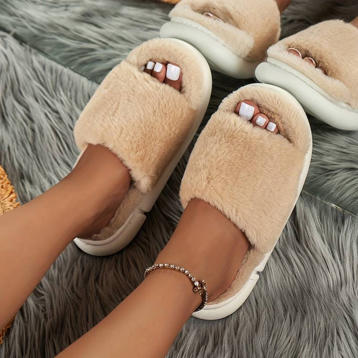 Levoire | Chaussons avec Confort Douillet et Matériau Moelleux pour Femmes Kaki