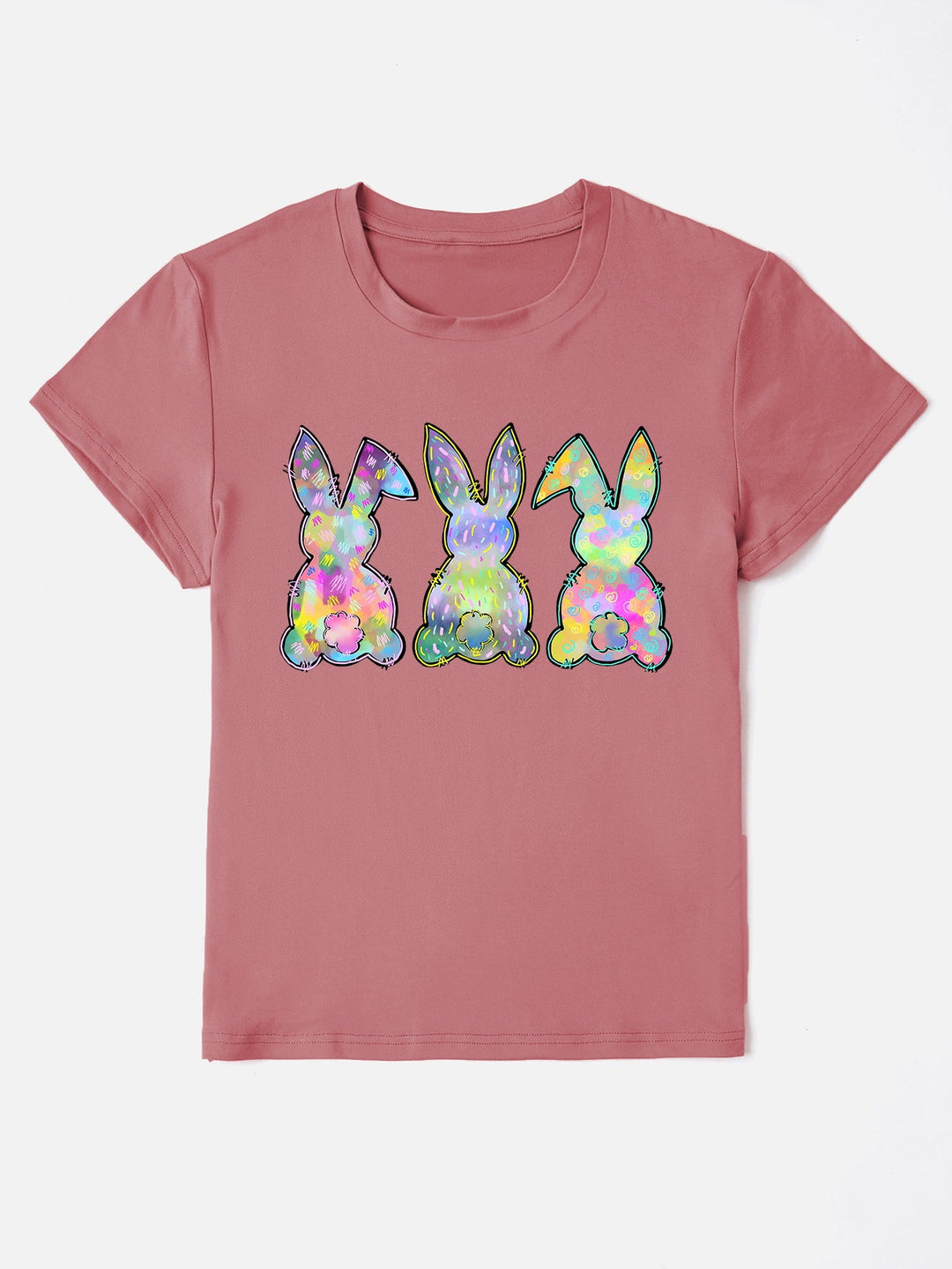 Levoire | Rabbit Col rond T-shirt à manches courtes Poussière Rose Clair