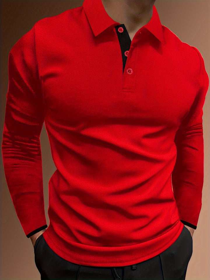 Levoire | T-Shirt À Motif Ondulé À Col Revers Et À Manches Longues