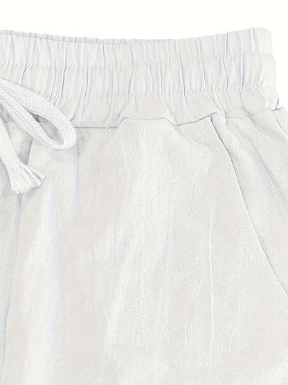 Levoire | Loisirs Coton Lin Pantalons Couleur Unie