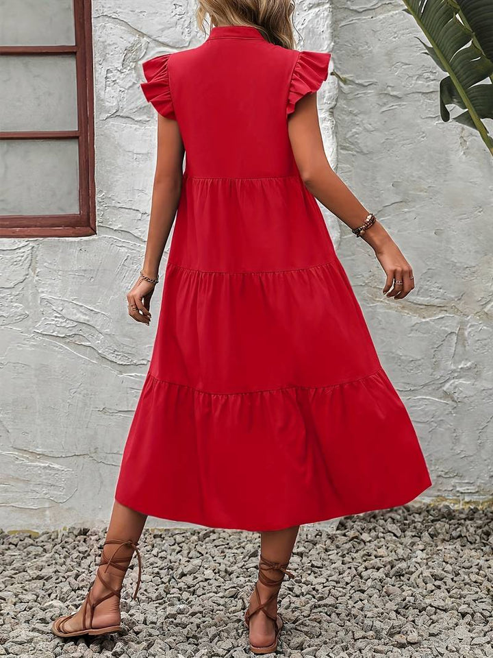 Levoire | Robe Élégante À Manches Volantées Pour Le Printemps Et L'Été