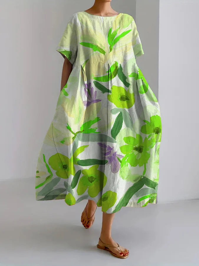 Levoire | Robe décontractée pour femmes à motifs floraux Vert