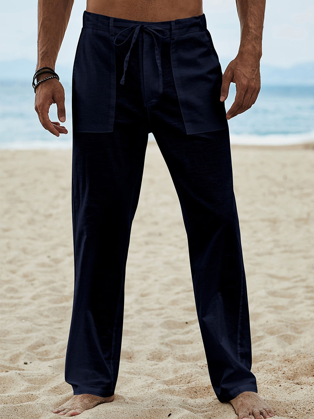 Levoire | Pantalons Cargo Doux En Mélange De Coton Et Lin
