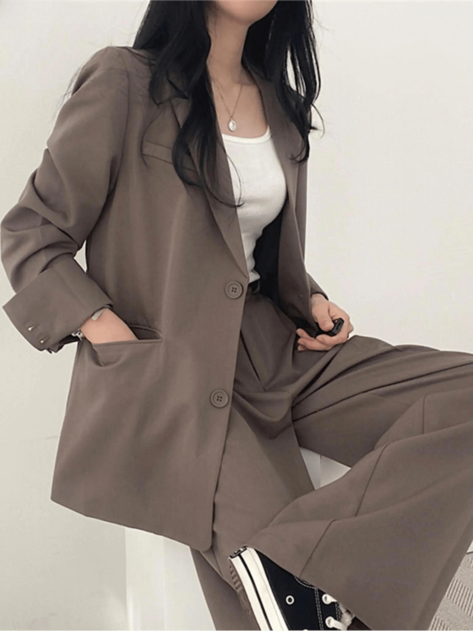 Levoire | Ensemble de costume pour femmes deux pièces Pantalon de costume pour dames Costume décontracté