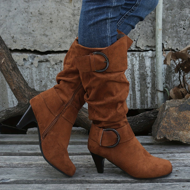 Levoire | Bottes Élégantes À Double Aiguille Pour Femmes marron foncé
