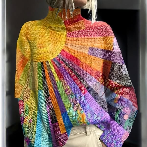 Levoire | Pull À Col Roulé Coloré Et Joyeux