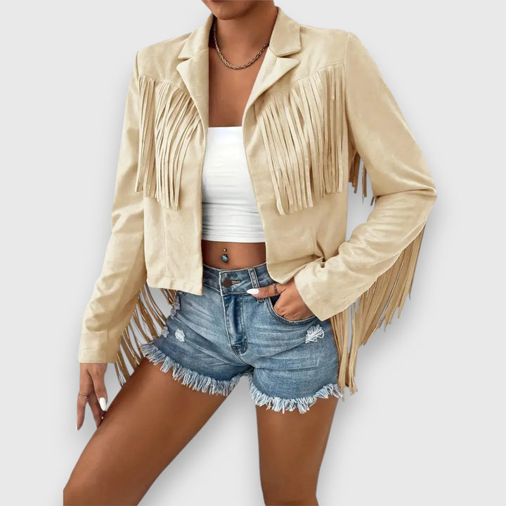 Levoire | Veste Avec Franges Beige