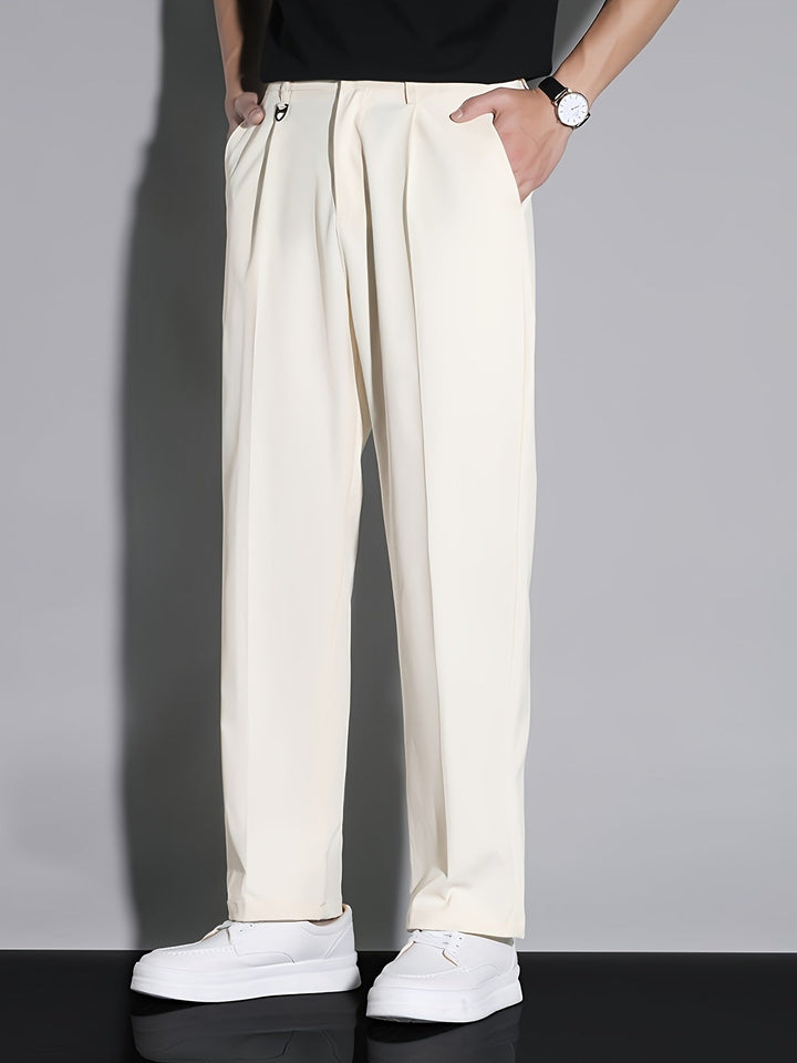 Levoire | Pantalons Pour Hommes Unicolores En Polyester, Tissu Non Extensible