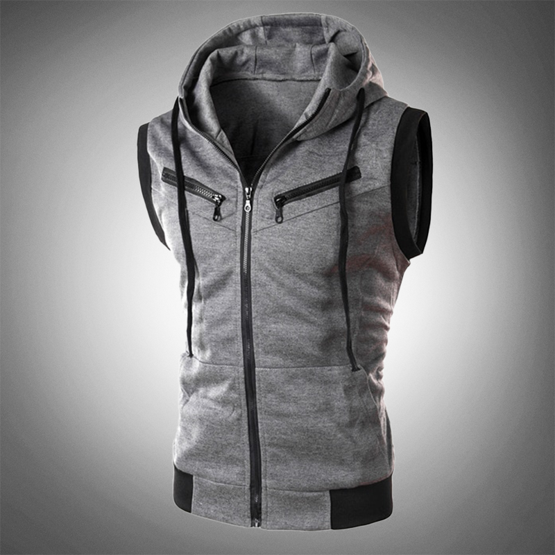 Levoire | Slim Fit Sweat À Capuche Pour Hommes gris foncé
