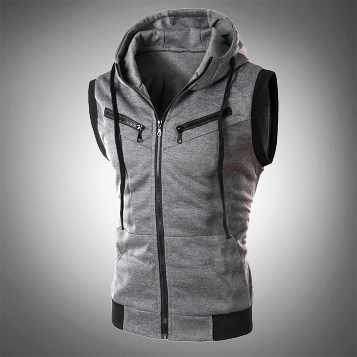 Levoire | Slim Fit Sweat À Capuche Pour Hommes gris foncé