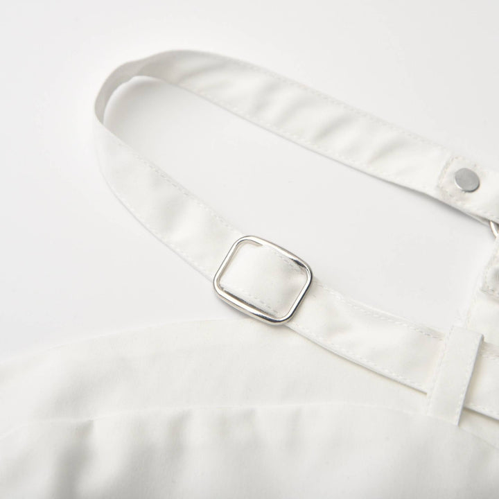 Levoire | Blanc Faux Fleurs Torsadé Crop Top