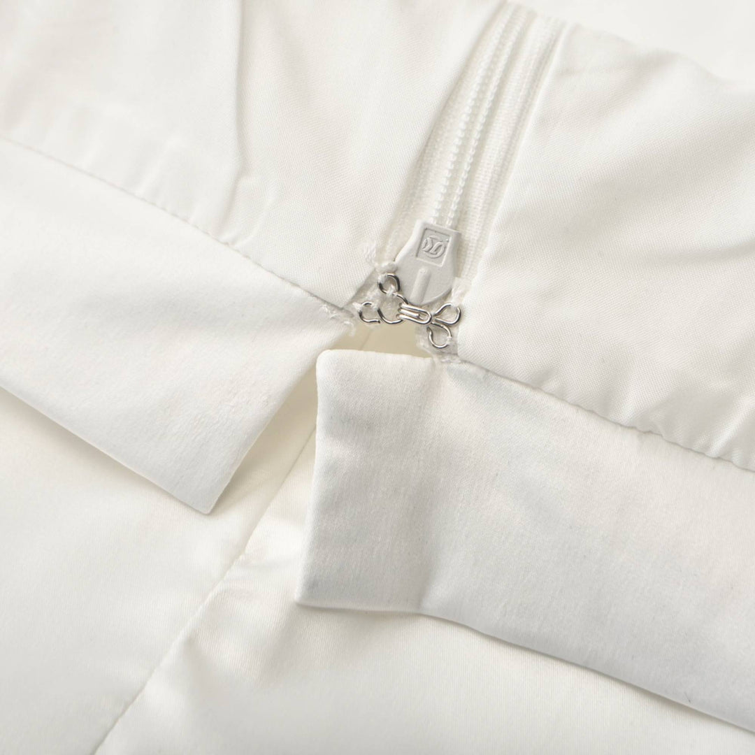 Levoire | Blanc Faux Fleurs Torsadé Crop Top