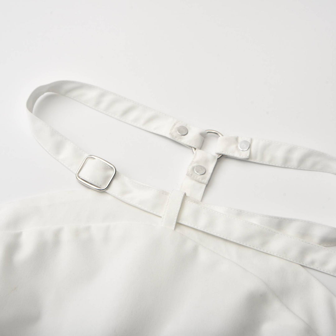 Levoire | Blanc Faux Fleurs Torsadé Crop Top