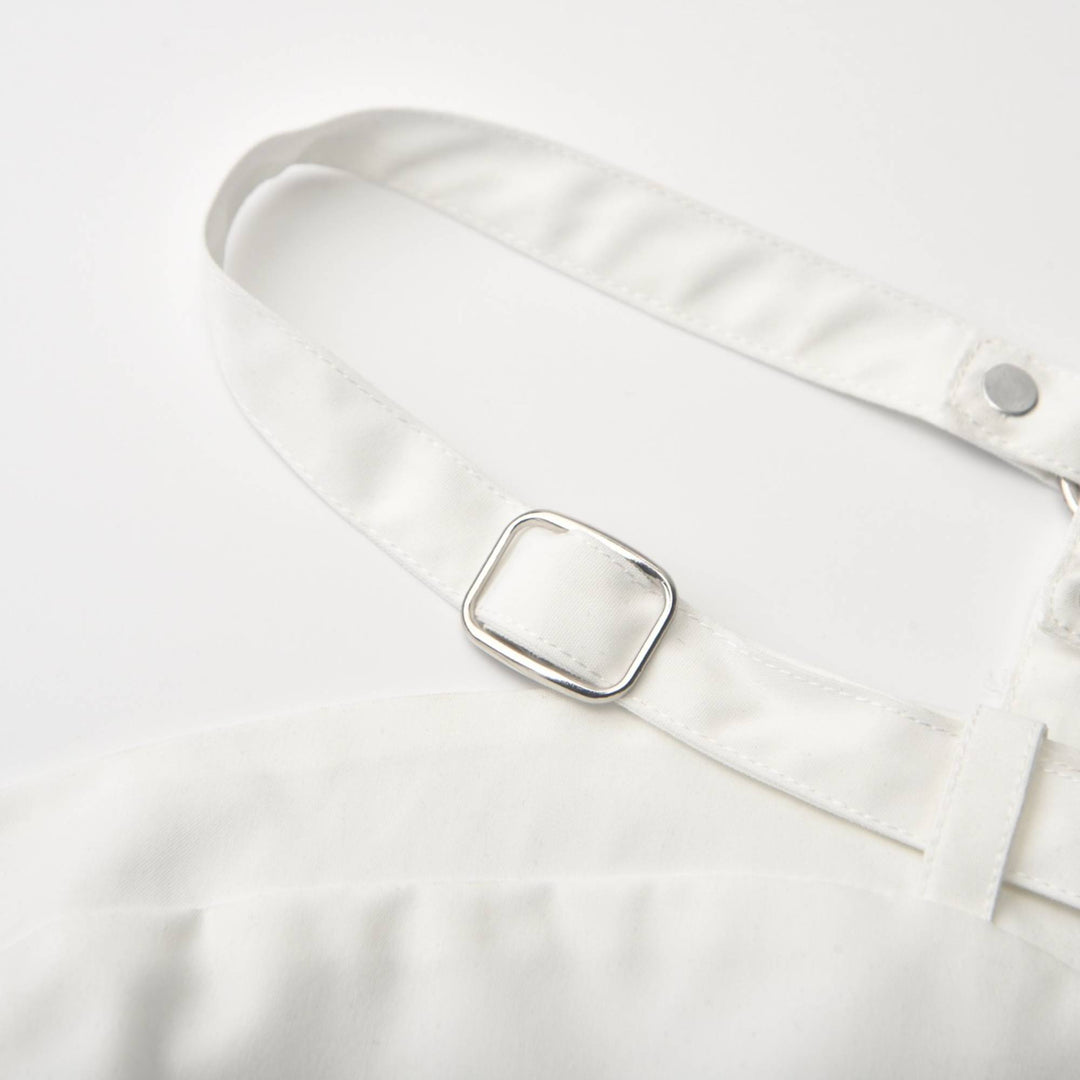Levoire | Blanc Faux Fleurs Torsadé Crop Top