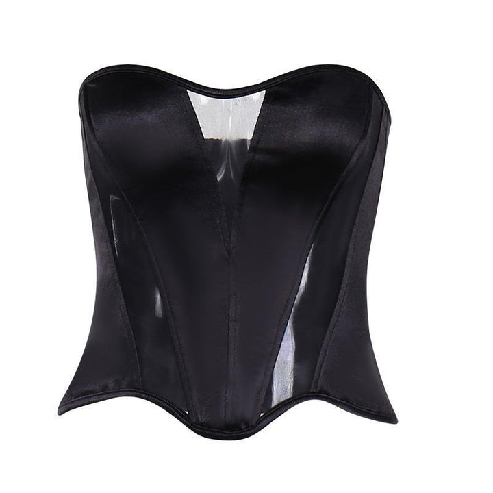 Levoire | Top Corsetto à maille transparente