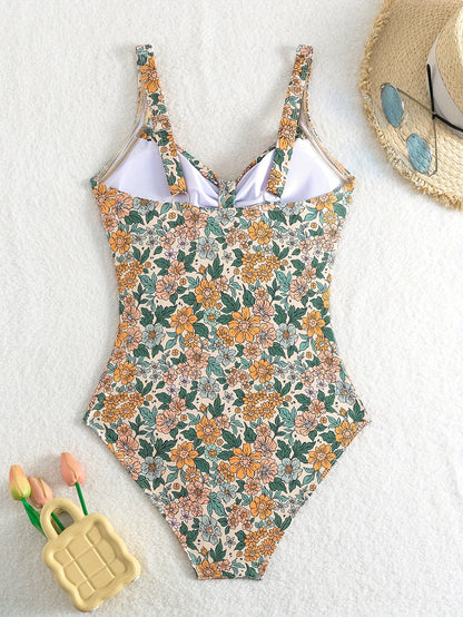 Levoire | Imprimé Floral Maillot De Bain Une Pièce Avec Décolleté En V