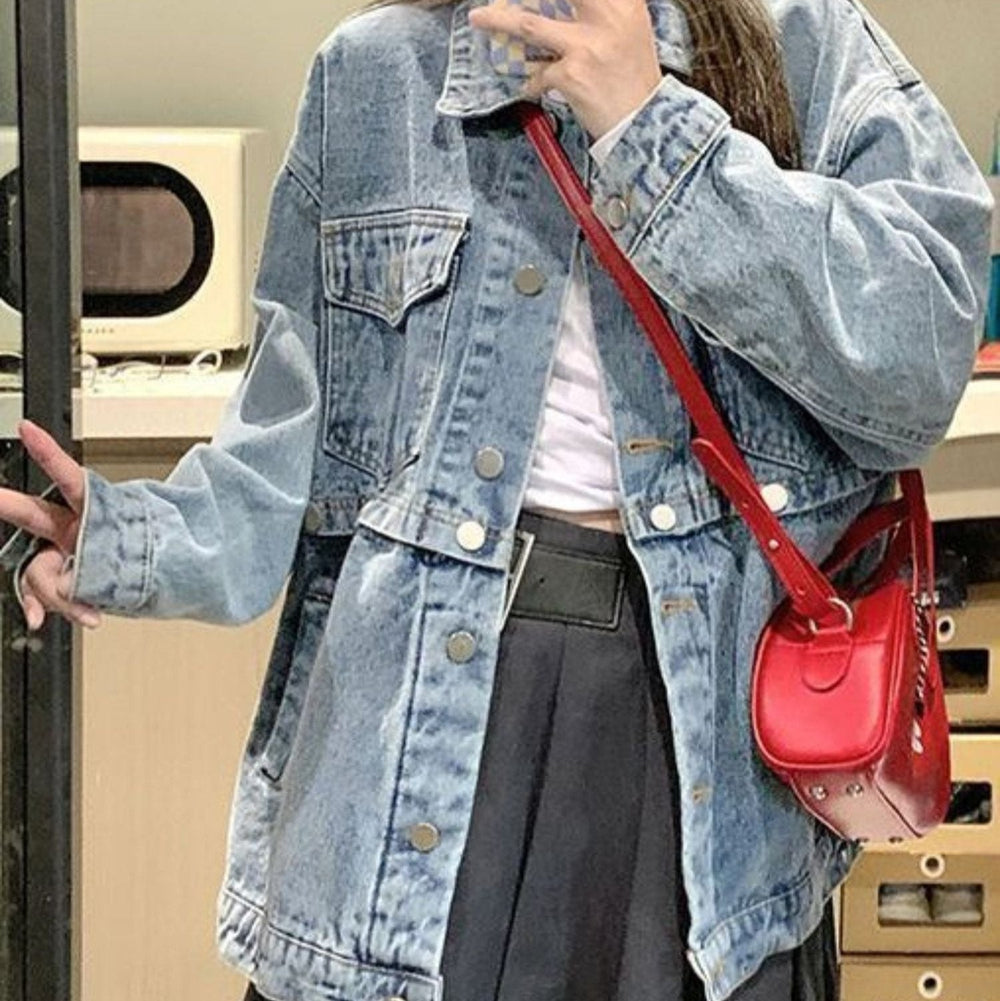 Levoire | Veste En Denim À Manches Longues Et À Capuche Amovible Avec Poches