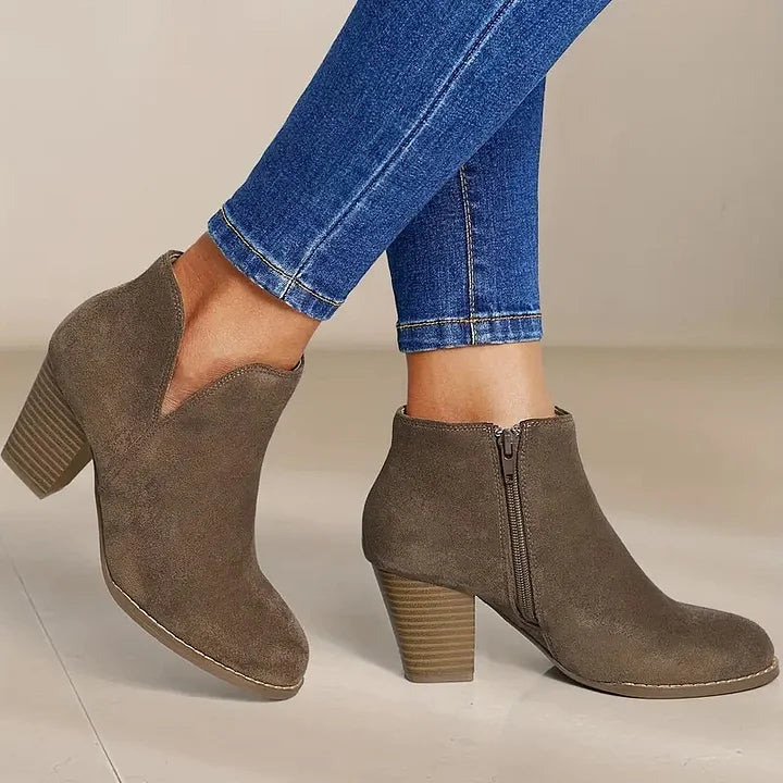 Levoire | Bottines Pour Femmes À Talon Bloc Caramel