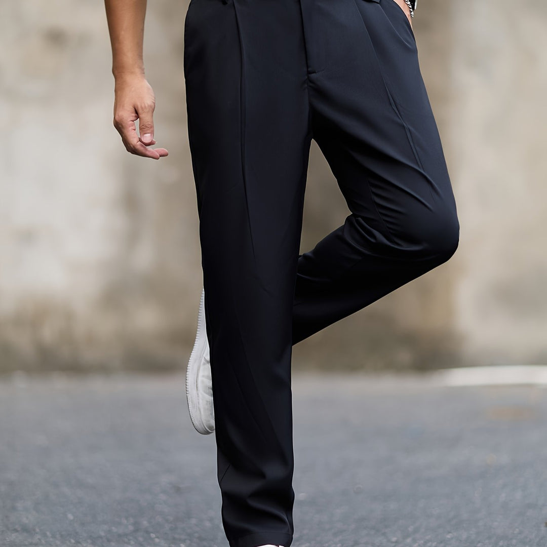 Levoire | Pantalons Pour Hommes Élégants En Polyester Confortable Au Design Uni