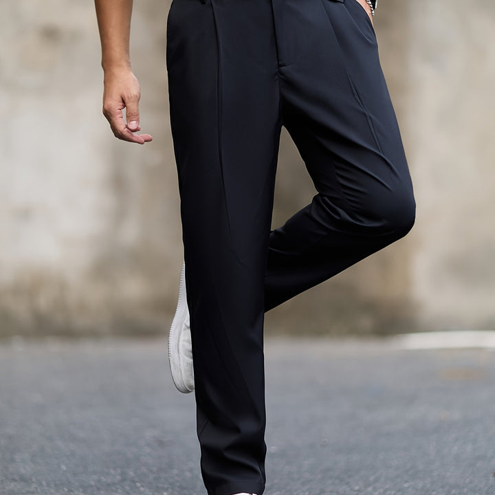 Levoire | Pantalons Pour Hommes Élégants En Polyester Confortable Au Design Uni