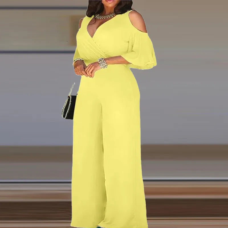 Levoire | Épaules Découpées Combinaisons Jaune