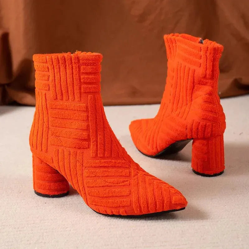 Levoire | Spike bottes avec fermeture éclair Orange