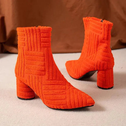 Levoire | Spike bottes avec fermeture éclair Orange