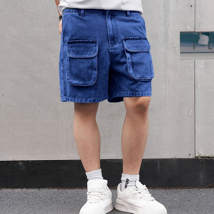 Levoire | Shorts En Denim Pour Hommes Heureux Avec Plusieurs Poches