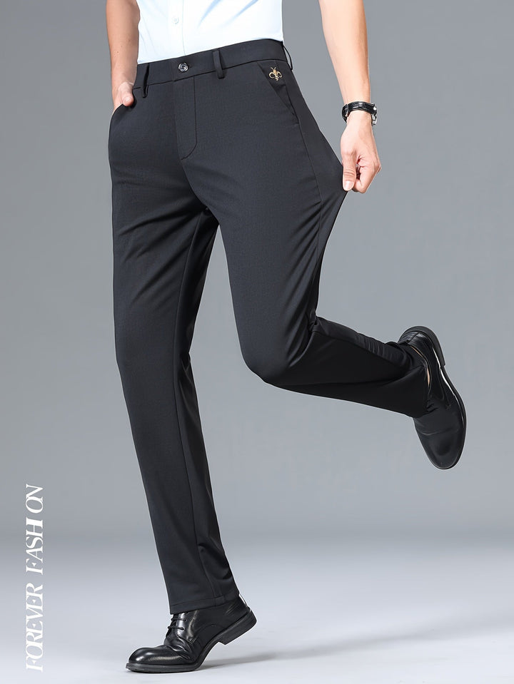 Levoire | Pantalons De Costume Stretch Pour Hommes Avec Motifs Animaux Noir