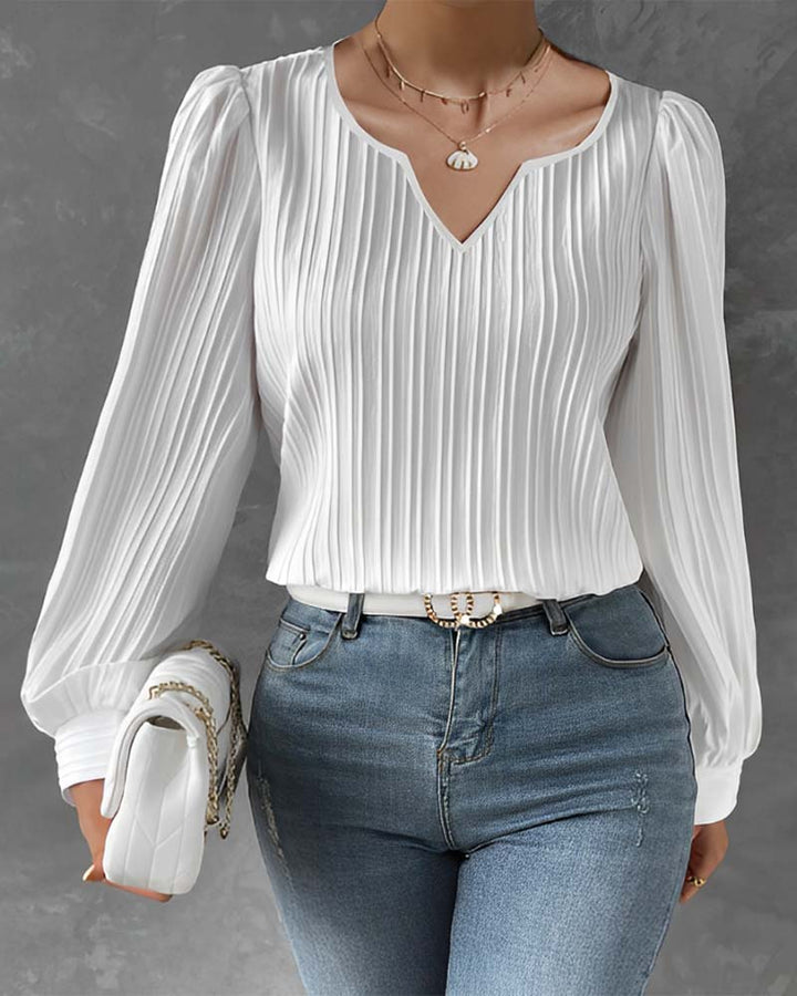 Levoire | Chemise unie à col en V Blanc