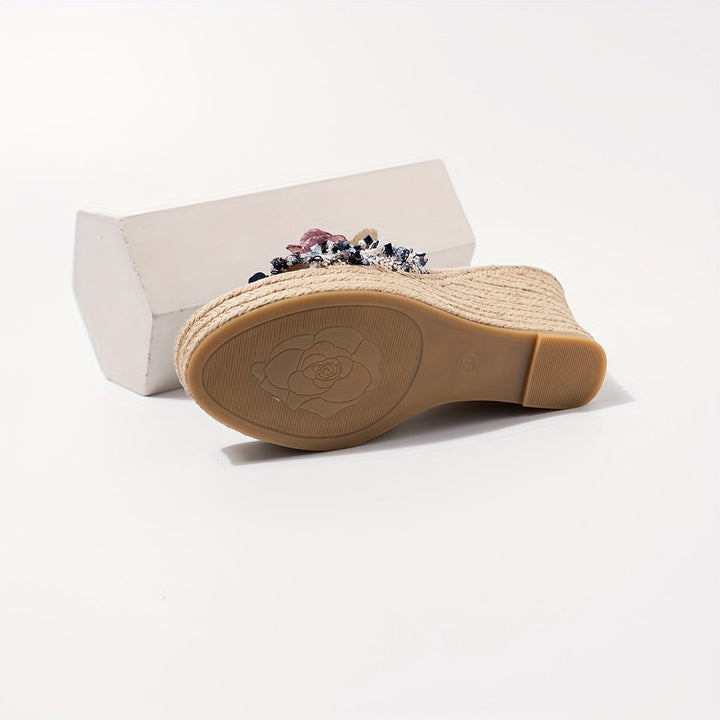Levoire | Espadrilles Fleuries Pour Femmes Avec Talons